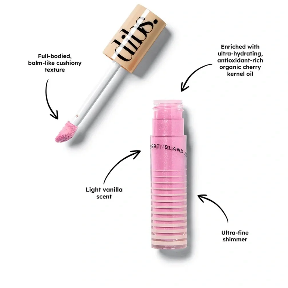 Dibs Beauty Go To Glossy Balm in Rock Candy or MIMS mega shiny pretty gloss